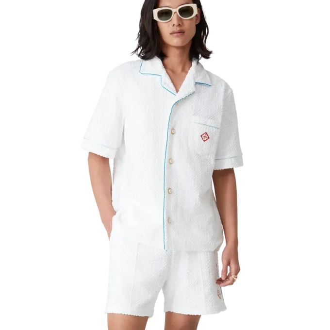 Tennis Stripe Frottee-Hemd