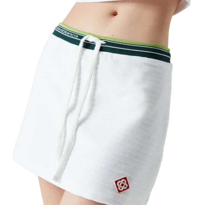 Tennisrock aus strukturiertem Velours