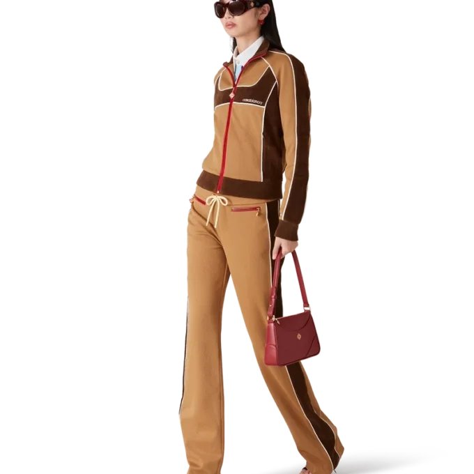 Trainingshose mit Chenille-Einsätzen