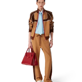 Trainingsjacke mit Chenille-Einsätzen