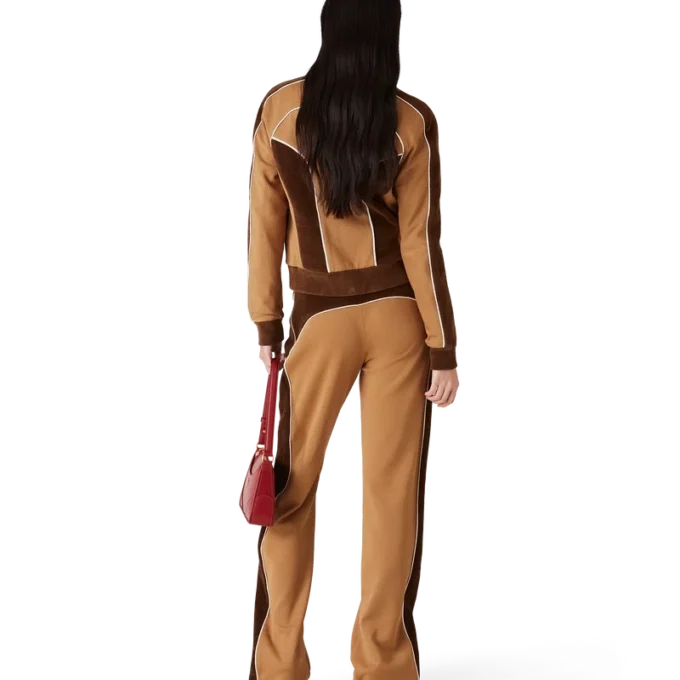 Trainingsjacke mit Chenille-Einsätzen