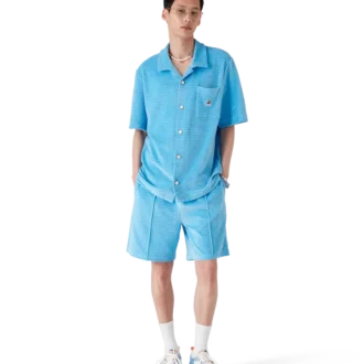 Velours-Streifen-Shorts