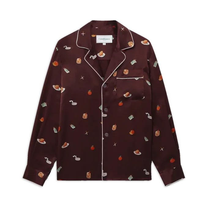 Vices Seidensatin-Pyjama-Hemd