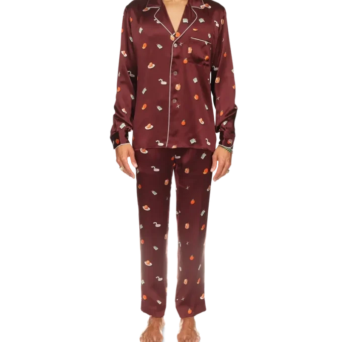 Vices Seidensatin-Pyjama-Hemd