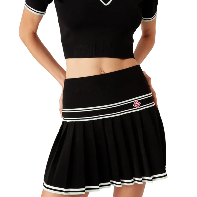 Viskose-Plissee-Minirock