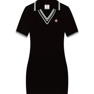 Viskose-Poloshirt mit V-Ausschnitt