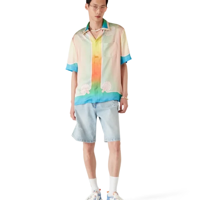 Weiß-blauer Court-Sneaker für Herren Weiß-blauer Court-Sneaker für Herren