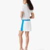 Weiß-blauer Piqué-Minirock