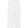 Weiße Chino-Hose mit Monogramm