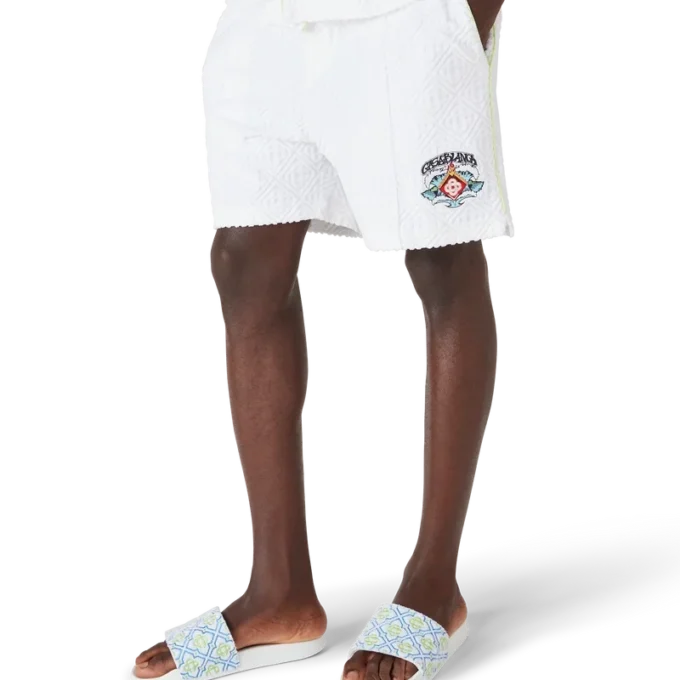 Weiße Frottee-Shorts Weiße Frottee-Shorts