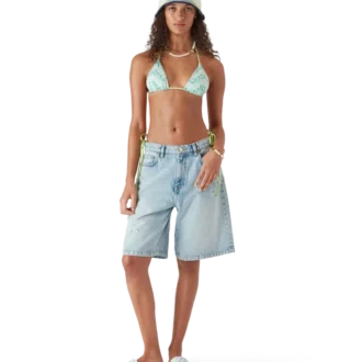 Weiße Monogram-Pool-Slides für Damen