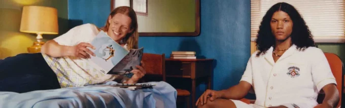 Weiße Monogram-Pool-Slides für Herren