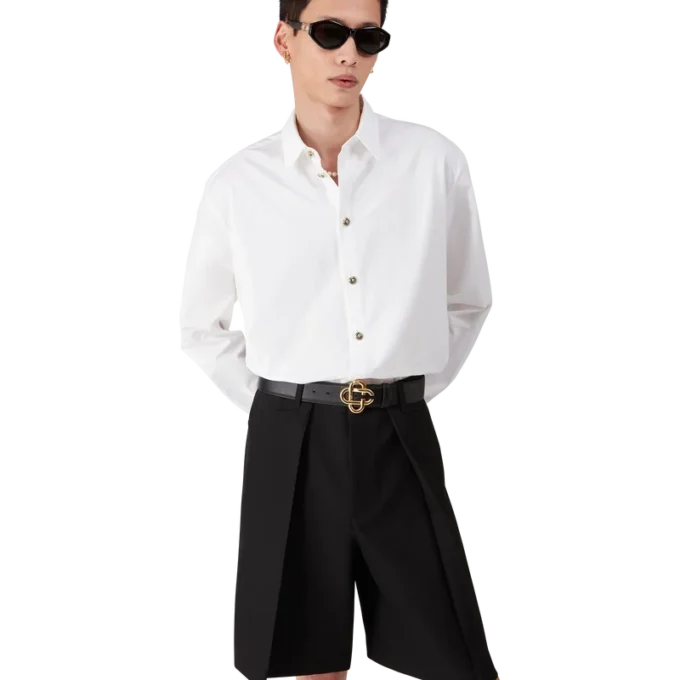 Weißes Baumwollhemd Weißes Baumwollhemd