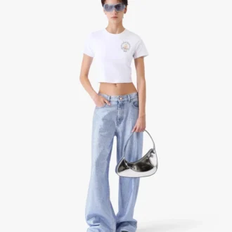 Weißes Casa Way Baby-T-Shirt mit kurzen Shorts