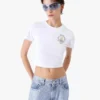 Weißes Casa Way Baby-T-Shirt mit kurzen Shorts