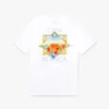 Weißes Flower Court Icon Kurzarm-T-Shirt