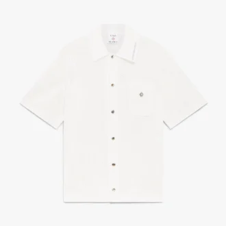 Weißes Kurzarm-Mesh-Shirt