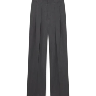 Wollhose mit Gürtelschlaufen an den Hosenbeinen