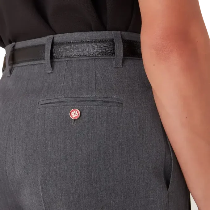 Wollhose mit Gürtelschlaufen an den Hosenbeinen