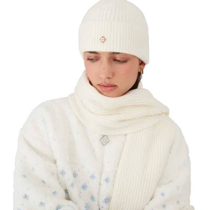 Wollmütze mit Rippmuster